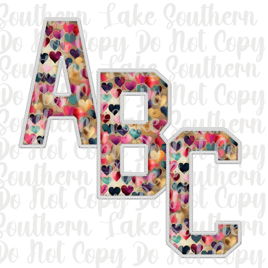 Hearts Valentine Alpha Set A-0 Digital Download Only